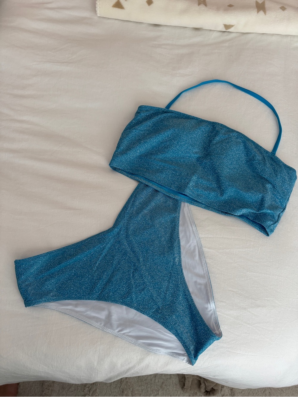 Victoria's Secret Sparkling Blue Bandeau Bikini Set